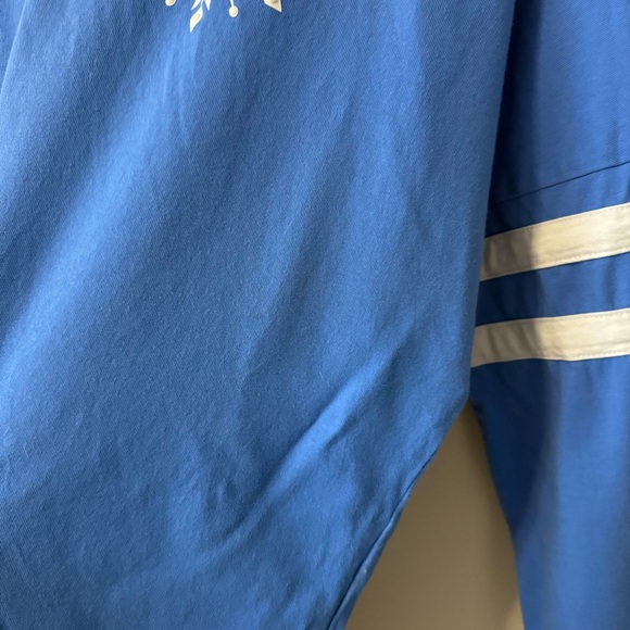 Disney Forzen Arendelle Spirit Hype Jersey Blue Snowflake long Sleeve Tee - Picture 10 of 16